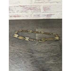 Vintage Heavy Brass African Inspired Cast Belt Linked Beautiful Made In Italy